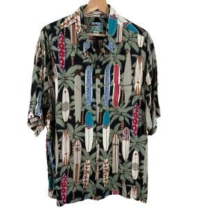 Reyn Spooner Men’s Button Up Shirt XL Hawaiian Surf Board Luau Beach Summer